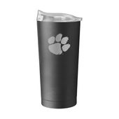 Logo Brands Clemson 20Oz Etch Black Powder Coat Tumbler 123-S20pt-Blk-9 Clemson Tigers
