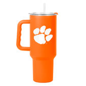 Logo Brands Clemson 40Oz Flipside Powder Coat Tumbler 123-S40ptc-34 Clemson Tigers