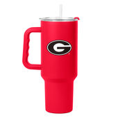 Logo Brands Georgia 40Oz Flipside Powder Coat Tumbler 142-S40ptc-34 Georgia Bulldogs