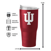 Logo Brands Indiana 30Oz Flipside Powder Coat Tumbler 153-S30pt-34 Indiana Hoosiers