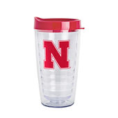 Logo Brands Nebraska 16Oz Flipside Dbl Wall Clear Tumbler 182-Pd16ct-34 Nebraska Cornhuskers