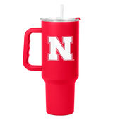 Logo Brands Nebraska 40Oz Flipside Powder Coat Tumbler 182-S40ptc-34 Nebraska Cornhuskers