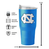 Logo Brands North Carolina 30Oz Flipside Powder Coat Tumbler 185-S30pt-34 North Carolina Tar Heels