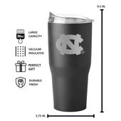 Logo Brands North Carolina Etch 30Oz Black Powdercoat Tumbler 185-S30pt-Blk-9 North Carolina Tar Hee