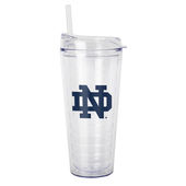 Logo Brands Notre Dame 22Oz Flipside Dbl Wall Clear Tumbler 190-Pd22ct-34 Notre Dame Fighting Irish