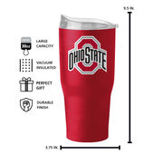 Logo Brands Ohio State 30Oz Flipside Powder Coat Tumbler 191-S30pt-34 Ohio State Buckeyes
