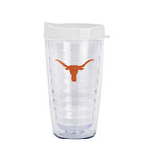 Logo Brands Texas 16Oz Flipside Dbl Wall Clear Tumbler 218-Pd16ct-34 Texas Longhorns