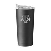 Logo Brands Texas A&M 20Oz Etch Black Powder Coat Tumbler 219-S20pt-Blk-9 Texas A&M Aggies