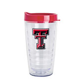 Logo Brands Texas Tech 16Oz Flipside Dbl Wall Clear Tumbler 220-Pd16ct-34 Texas Tech Red Raiders