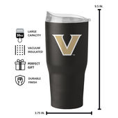 Logo Brands Vanderbilt 30Oz Flipside Powder Coat Tumbler 232-S30pt-34 Vanderbilt Commodores