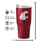 Logo Brands Washington State 30Oz Flipside Powder Coat Tumbler 238-S30pt-34 Washington State Cougars