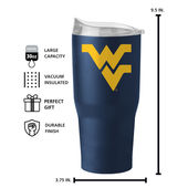 Logo Brands West Virginia 30Oz Flipside Powder Coat Tumbler 239-S30pt-34 West Virginia Mountaineers