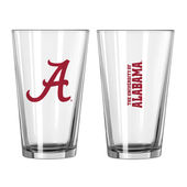 Logo Brands Alabama 16Oz Gameday Pint Glass 102-G16p-1 Alabama Crimson Tide