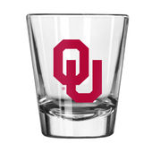 Logo Brands Oklahoma 2Oz Gameday Shot Glass 192-G2s-1 Oklahoma Sooners