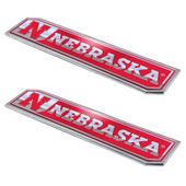 Fan Mats University Of Nebraska Embossed Truck Emblem 2-Pk 182-F130.2 Nebraska Cornhuskers