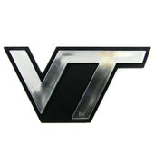 Fan Mats Virginia Tech Molded Chrome Emblem 235-F609 Virginia Tech Hokies