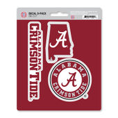 Fan Mats University Of Alabama Decal 3-Pk 102-F602.3 Alabama Crimson Tide