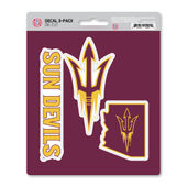 Fan Mats Arizona State University Decal 3-Pk 107-F602.3 Arizona State Sun Devils