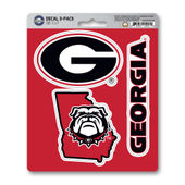 Fan Mats University Of Georgia Decal 3-Pk 142-F602.3 Georgia Bulldogs