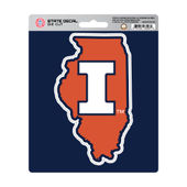 Fan Mats University Of Illinois State Shape Decal 151-F602-Sh Illinois Fighting Illini