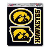 Fan Mats University Of Iowa Decal 3-Pk 155-F602.3 Iowa Hawkeyes