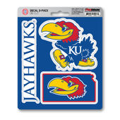 Fan Mats University Of Kansas Decal 3-Pk 157-F602.3 Kansas Jayhawks