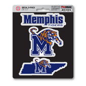 Fan Mats University Of Memphis Decal 3-Pk 168-F602.3 Memphis Tigers