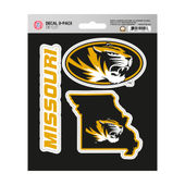 Fan Mats University Of Missouri Decal 3-Pk 178-F602.3 Missouri Tigers