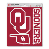 Fan Mats University Of Oklahoma Decal 3-Pk 192-F602.3 Oklahoma Sooners