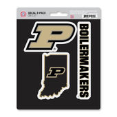 Fan Mats Purdue University Decal 3-Pk 201-F602.3 Purdue Boilermakers