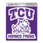 Fan Mats Texas Christian University Decal 3-Pk 215-F602.3 Texas Christian Horned Frogs