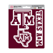 Fan Mats Texas A&M University Decal 3-Pk 219-F602.3 Texas A&M Aggies