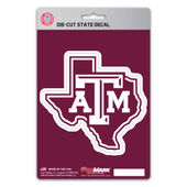 Fan Mats Texas A&M University State Shape Decal 219-F602-Sh Texas A&M Aggies