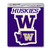 Fan Mats University Of Washington Decal 3-Pk 237-F602.3 Washington Huskies