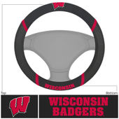 Fan Mats University Of Wisconsin Steering Wheel Cover 244-F121 Wisconsin Badgers