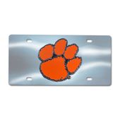 Fan Mats Clemson University Chrome Diecast License Plate 123-F114-Crm Clemson Tigers