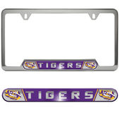 Fan Mats Lsu Embossed License Plate Frame 162-F122 Lsu Tigers