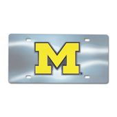 Fan Mats University Of Michigan Chrome Diecast License Plate 171-F114-Crm Marshall Thundering Herd