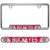 Fan Mats Ohio State University Embossed License Plate Frame 191-F122 Ohio State Buckeyes