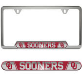 Fan Mats University Of Oklahoma Embossed License Plate Frame 192-F122 Oklahoma Sooners