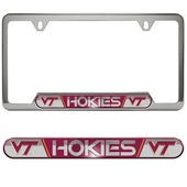 Fan Mats Virginia Tech Embossed License Plate Frame 235-F122 Virginia Tech Hokies