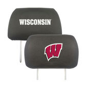 Fan Mats University Of Wisconsin Head Rest Cover 244-F118.2 Wisconsin Badgers
