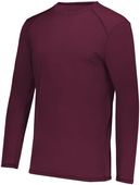Adult Crew Neck Super Soft-Spun Poly Long Sleeve Tag Free Athletic Tee
