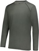 Adult Crew Neck Super Soft-Spun Poly Long Sleeve Tag Free Athletic Tee