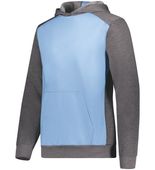 Youth Three-Season Fleece Athletic Pullover 3 Panel Hoodie COLUMBIA BLUE/CARBON HEATHER Primary