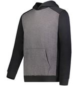 Youth Three-Season Fleece Athletic Pullover 3 Panel Hoodie CARBON HEATHER/BLACK Primary