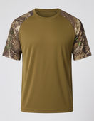 Realtree Performance Color Blocked Shirt RT2103 APX CAMO/GRN M Primary