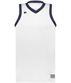 Russell Elite Basketball Jersey Powered By Coolcore 5R3CHM WHITE/NAVY Primary