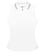 Holloway Ladies Court Sleeveless Polo 223326 WHITE Primary