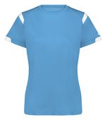 Badger Ladies On The Rise Tee 438000 COLUMBIA BLUE/WHITE (BA) Primary